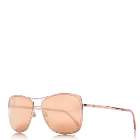 CHANEL Metal Pilot Summer Sunglasses 4224 Rose Gold